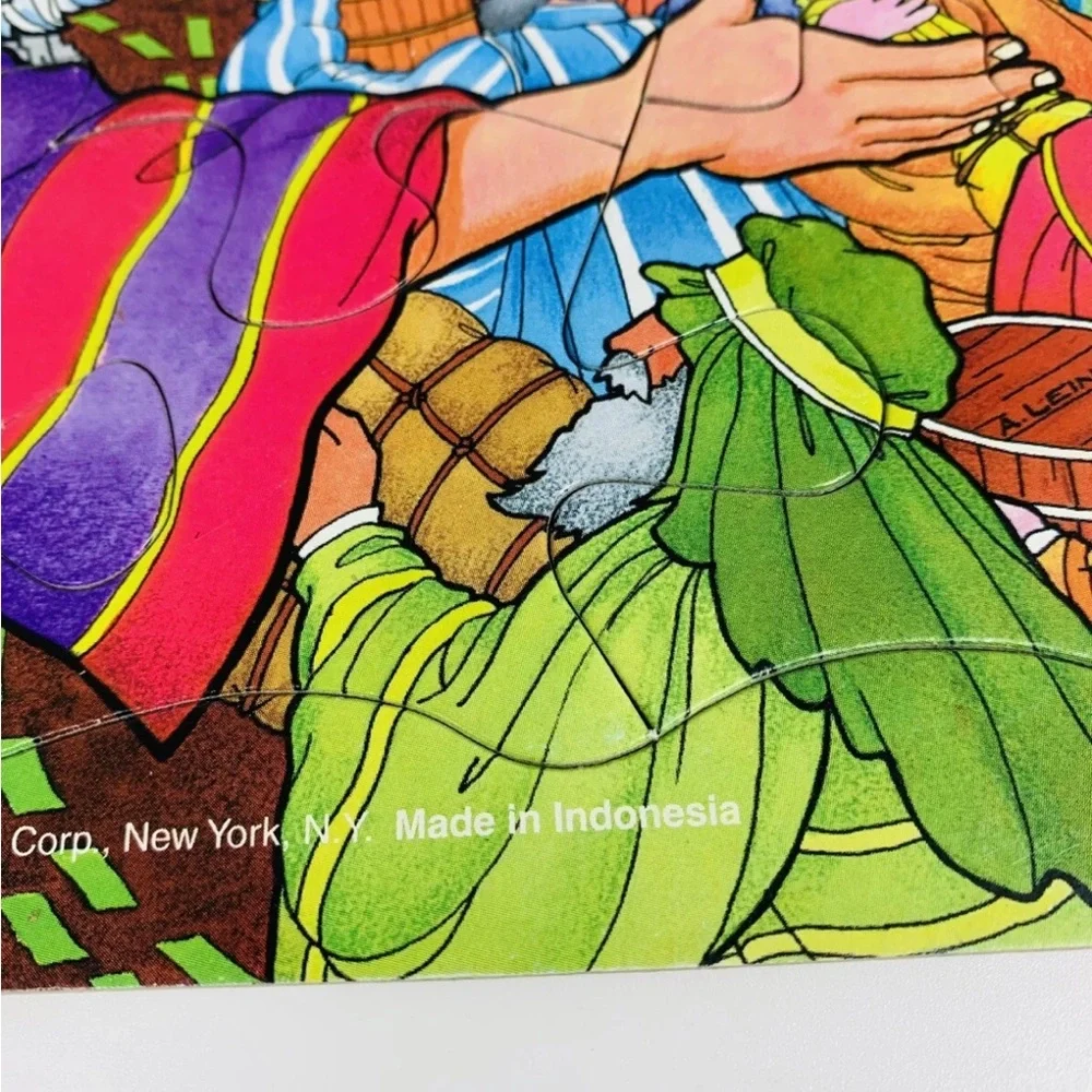 VTG  Playmore Tray Puzzle Moses Parting Of The Sea 1999 Religious Bible Stories